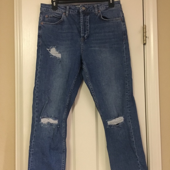 Topshop Denim - Women’s Topshop Medium Wash Moto Jeans size 30W